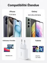 Carregador UGREEN 30W USB C Tipo C PD 3.0 suporta 25W 20W rápido Para iPhone-16-15/Series-iPad