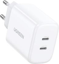 Carregador Ugreen Gan 40W Pd Dual Usb-C 20W Rápido Portátil