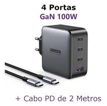 Carregador Ugreen Nexode 100W Pd Gan Com Cabo Usb Tipo C 2M