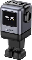 Carregador UGREEN Uno 100W GaNInfinity 4 portas rápido formato robô fofo Suporta Galaxy PPS 45W 25W