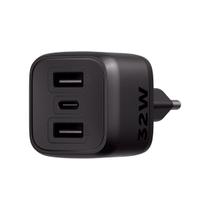 Carregador Ultrarrapido 32w C/ 3 Portas Usb (2 Usb-a 1 Usb-c) Gan Ec12 4820192 Carregador Ultrarrapido 32w C/ 3 Portas Usb (2 Usb-a 1 Usb-c) Gan Ec12 4820192