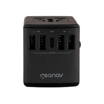 Carregador Universal com Adaptadores de Viagem USB + USB-C Preto TLCH65BK Geonav - 7898564046137