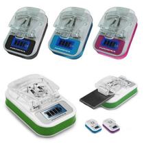 Carregador Universal De Bateria Visor LCD Bivolt + Usb