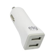 Carregador Universal Veicular com 2 Portas USB Branco -ELG