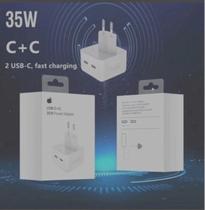 Carregador Usb-C 35W Turbo Compatível com Iphone-11-12-13-14 - Adaptador Tomada com duas portas