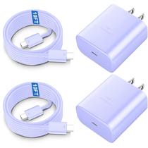 Carregador USB C Auorld 45 W Samsung com carregamento super rápido roxo