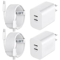 Carregador USB C Auorld de 20 W com cabo de 6,6 pés para telefone Carregador USB C Auorld de 20 W com cabo de 6,6 pés para telefone