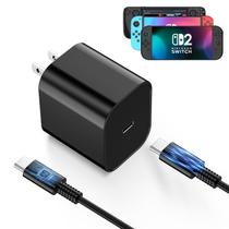 Carregador USB C de 60 W para Nintendo Switch 2 com cabo de 5 pés