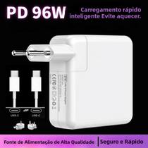 Carregador USB-C De 96W Para MacBook pro M1 M2 E MacBook Air A2337 A1706, Fonte De Alimentação - KTZON Carregador USB-C De 96W Para MacBook pro M1 M2 E MacBook Air A2337 A1706, Fonte De Alimentação - KTZON
