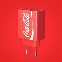 Carregador USB-C PD 20W Coca-Cola - Vermelho