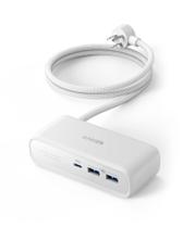 Carregador USB C Power Strip Anker 521 de madeira, 3 tomadas, 30 W