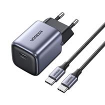 Carregador USB-C Rápido Gan Ugreen 30W Nexode com Cabo 1 Mt Carregador USB-C Rápido Gan Ugreen 30W Nexode com Cabo 1 Mt