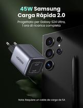 Carregador Usb C Rápido Ugreen 45W Gan Super Fast Charging 2