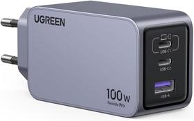 Carregador USB C rápido UGREEN Nexode Pro 100W GaN 3 portas PD PPS