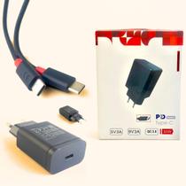 Carregador USB C Tipo C 30W Rápido Potente p/ Smartphones