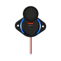 Carregador USB C Tipo C De Porta Dupla 3.1A PD QC3.0 Com Luz LED À Prova d'Água Para Carro, Barco E Carregador USB C Tipo C De Porta Dupla 3.1A PD QC3.0 Com Luz LED À Prova d'Água Para Carro, Barco E