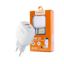 Carregador Usb-c usb-a 20w Turbo Cabo Micro Usb Kaidi Kd106s Carregador Usb-c usb-a 20w Turbo Cabo Micro Usb Kaidi Kd106s