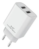 Carregador USB com cabo Tipo-C 2 saídas 12W - Maketech Carregador USB com cabo Tipo-C 2 saídas 12W - Maketech