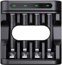 Carregador USB da Enercell Rápido e inteligente para 4 pilhas AA/AAA, modelo 4-LN