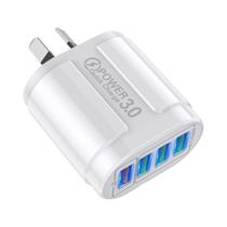 Carregador USB De 4 Portas 48W Quick Charge 3.0 Adaptador De Parede Para iPhone Xiaomi Carregador