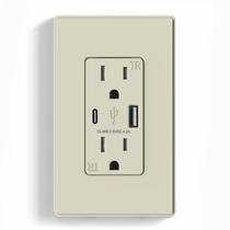 Carregador USB e tomada de parede ELEGRP com portas USB A e USB C 15A Carregador USB e tomada de parede ELEGRP com portas USB A e USB C 15A