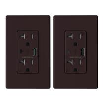 Carregador USB e tomada de parede ELEGRP com portas USB A e USB C 20A Carregador USB e tomada de parede ELEGRP com portas USB A e USB C 20A