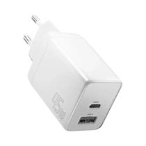 Carregador USB GaN 45W - PD, QC 3.0 e USB-C - Carregamento Rápido para iPhone e Samsung