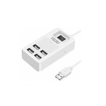 Carregador USB multiporta, 4 portas USB2.0, cabo de 1,2 m