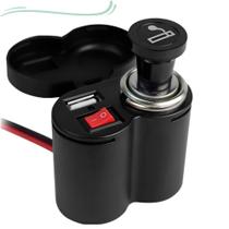 Carregador USB Para Moto Tomada Adaptador 12v