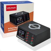 Carregador Usb Sem Fio De 8 Portas Carga Rápida Pd Qc3.0 Estação De Carga Com Display Led Inteligente Multifuncional Yaxun YXX9