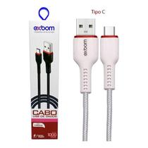 Carregador Usb Tipo C Cabo Android Turbo 1M Exbom - Preto