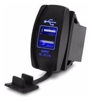 Carregador Usb Tomada Veicular Turbo Em Led 12-24 V Lancha