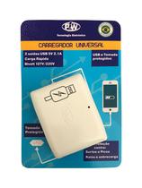 Carregador USB Universal Celular com Proteção Raios Surtos