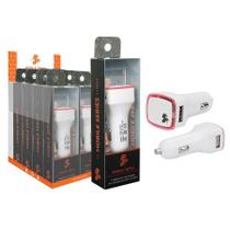 Carregador USB Veicular Carro Automotivo 2.1A Rosa 12V