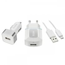 Carregador Usb Veicular Elgin Kit Tomada + Cabo