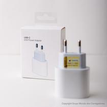 Carregador UsbC 20W Turbo Compativel Iphone 11 12 13 14 15 16 Novo Lacrado Com Garantia Adaptador Fonte Turbo todos modelos