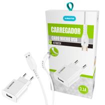 Carregador V8 1USB 3.1A KT603X Kimaster Micro USB