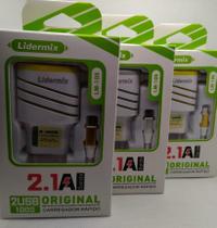 Carregador v8 lidermix 2.1a 2usb lm-105
