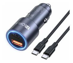 Carregador Veicular 1hora Gar241g Tipo C/a Cinza 20w Cinza