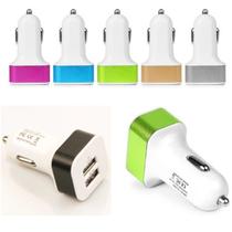 Carregador Veicular 2 Entradas USB Cores Variadas 2.1A 1.0A