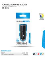 Carregador Veícular 3.4A USB 2 Portas USB