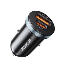 Carregador Veicular 30 W Carga Rápida No Acendedor Usb Usbc Carregador Veicular 30 W Carga Rápida No Acendedor Usb Usbc