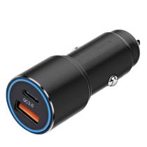 Carregador Veicular 38w Turbo Usb / Usb-c Carga Ultra Rápida