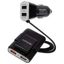 Carregador Veicular 4 Portas Com Extensor 2 Portas USB 11530 - Exboom
