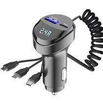 Carregador Veicular 55W Usb 3.1A Usb-C, Com 3 Saídas Carregador Veicular 55W Usb 3.1A Usb-C, Com 3 Saídas