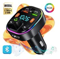 Carregador Veicular Automotivo Bluetooth Transmissor Fm Receptor Adaptador QC3.0 Com 1 P Carregador Veicular Automotivo Bluetooth Transmissor Fm Receptor Adaptador QC3.0 Com 1 P