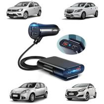 Carregador Veicular Automotivo Universal Turbo com 4 Portas USB 2 Portas USB para os passageiros da Frente e Duas Portas USB para os de Trás Carregador Veicular Automotivo Universal Turbo com 4 Portas USB 2 Portas USB para os passageiros da Frente e Duas Portas USB para os de Trás