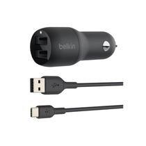 Carregador Veicular Belkin USB-C 37W com Cabo Lightning - Preto