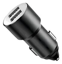 Carregador Veicular Carro Turbo Rápido 2 Saídas Usb Com Cabo Cor Preto