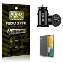 Carregador Veicular Com Capinha Samsung A13 5G E Película 3D